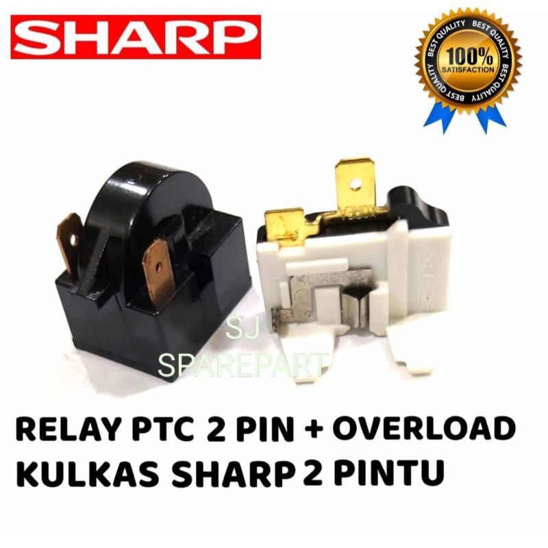 RELAY PTC OVERLOUD KULKAS SHARP 2 PINTU