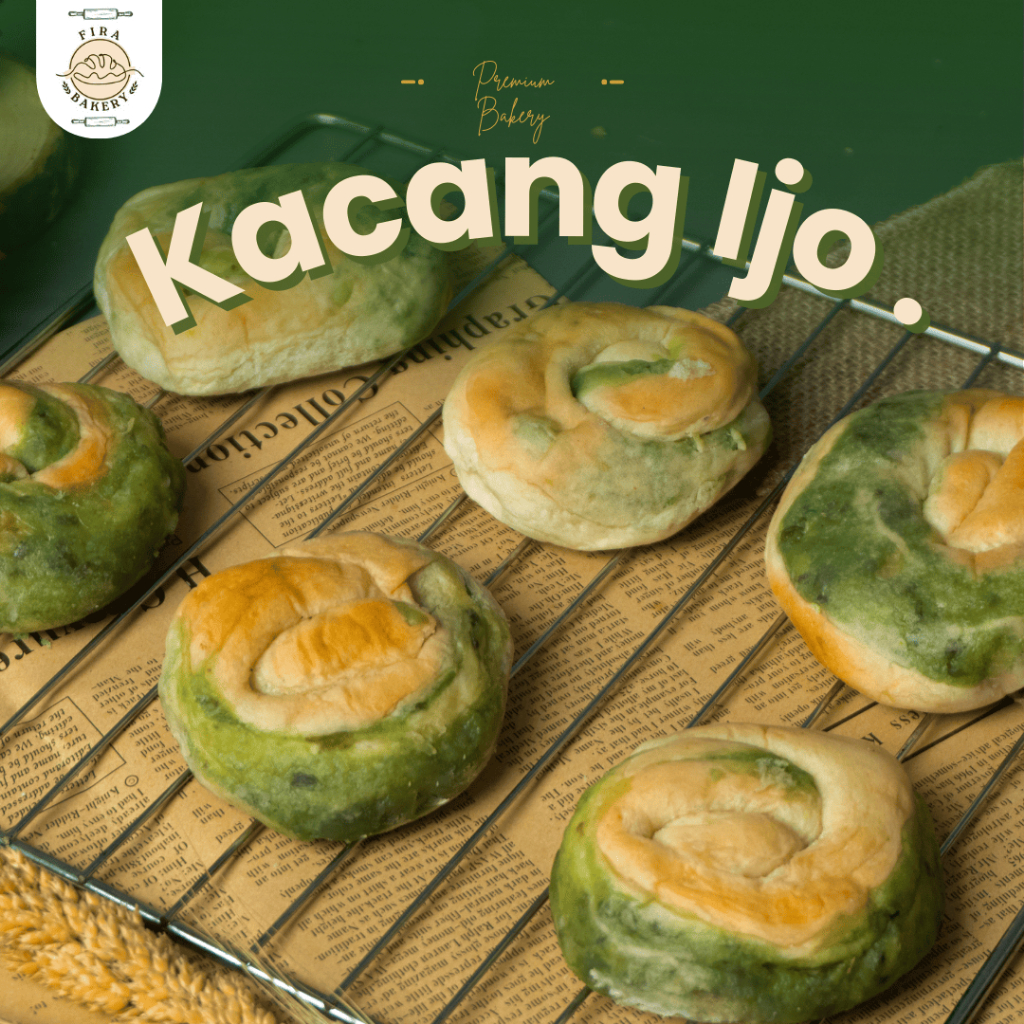 

Fira Bakery - Roti Kacang Hijau Lembut mini tanpa pengawet isi 10 pcs