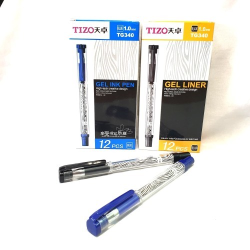

Bolpen/Bolpoint/Ballpen/Pulpen/Gel Pen Tizo TG340 1.0mm(BIRU/HITAM) - Hitam