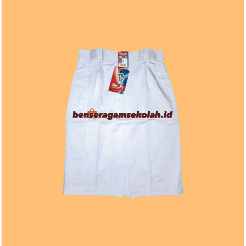 Rok Span Putih Pendek SMP/SMA Rok Paskibra Seragam Sekolah [HEPI]