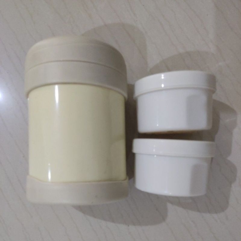 [BEKAS ORIGINAL] Termos Bekal Anak Krem Polos