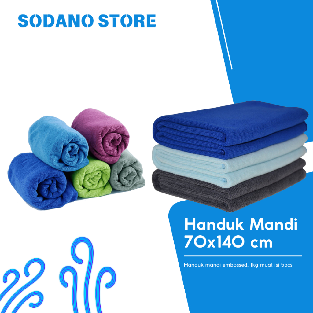 Anduk Handuk Mandi Besar Dewasa Jumbo Polos Hotel Bintang 5 Tebal Lembut Murah 70x140 - A221