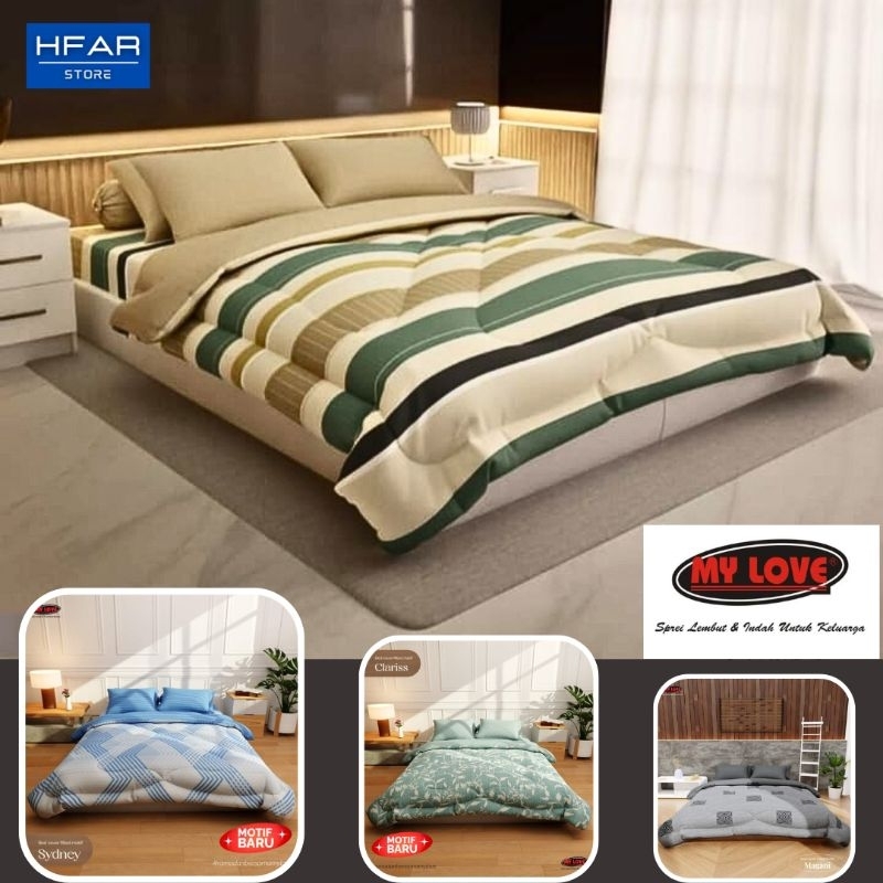 ALL NEW MY LOVE Bedcover 180x200 | Bed Cover Set 160x200 | Souvenir