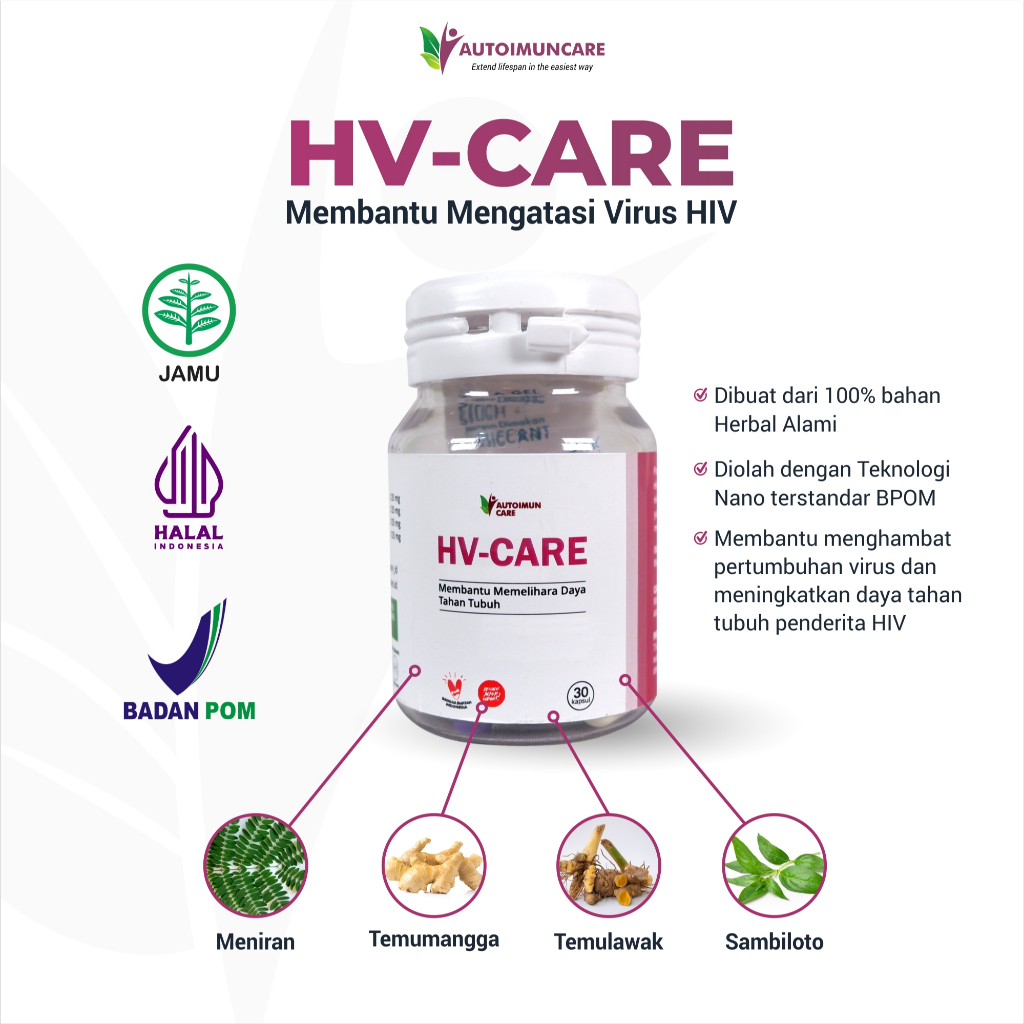 Prep HIV Mencegah Infeksi VIrus HIV AIDS Ampuh Tanpa Efek Samping Obat Herbal ARV | HV Care BPOM