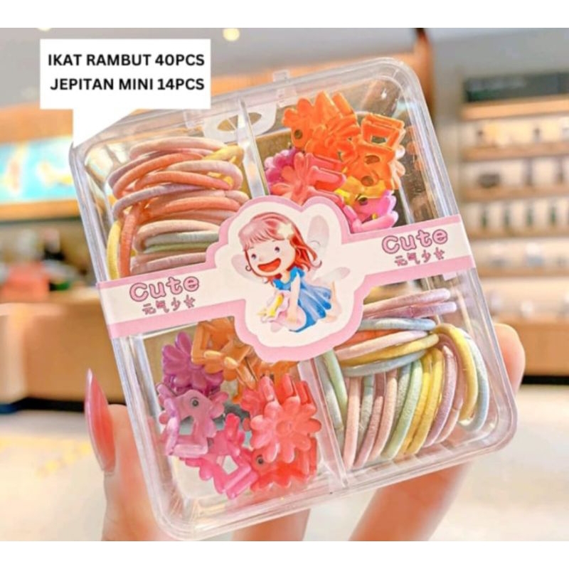 Jepit+karet rambut anak lucu free box