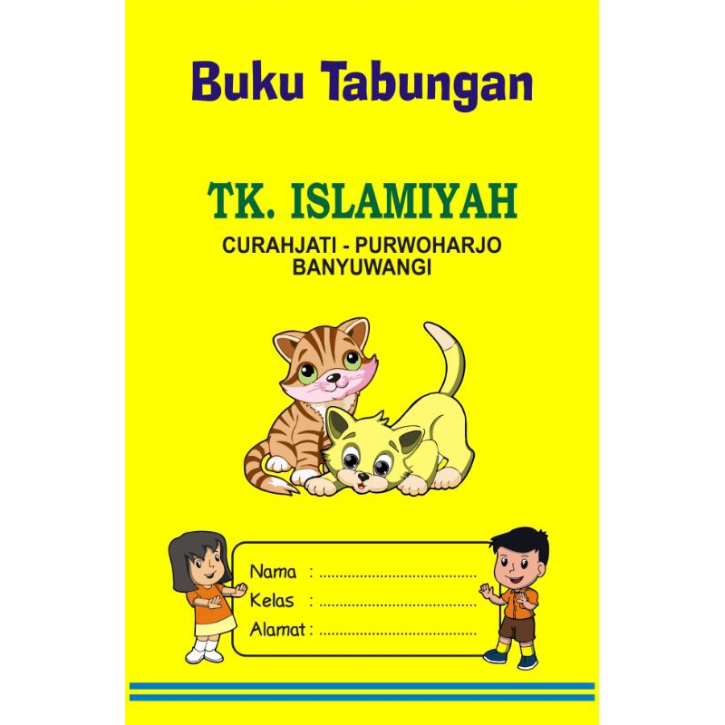 

Buku Tabungan Custom dengan Nama Sekolah TK KB SPS TPA SD MI MTS SMP