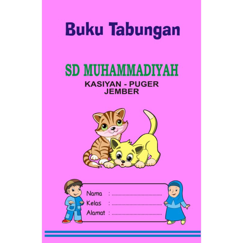 

Buku Tabungan Sekolah Anak Islami custom Nama Sekolah