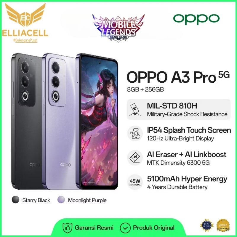 OPPO A3 Pro 5G 8/256 GB Resmi