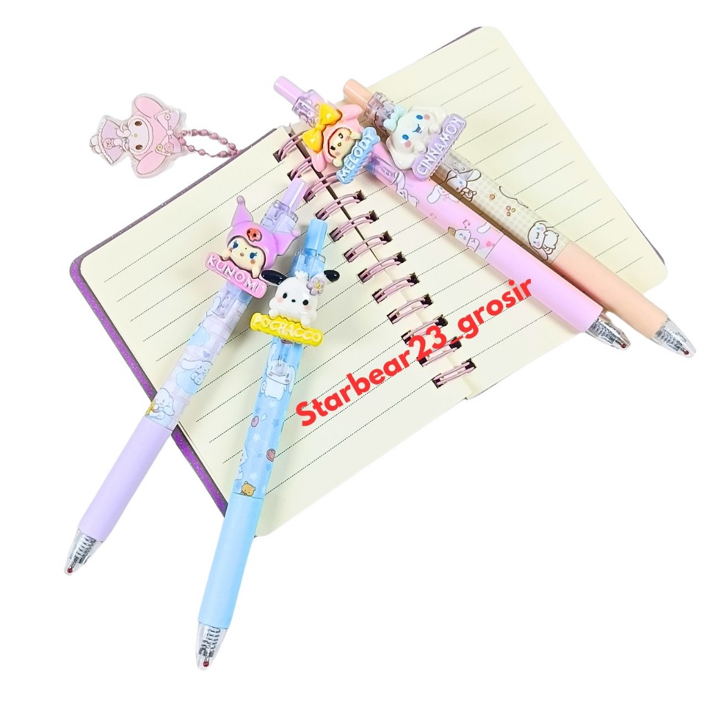 

bolpen gel hitam premium 0,5 mm sanrio cinnamoroll flying with best friends ( FAY 316)