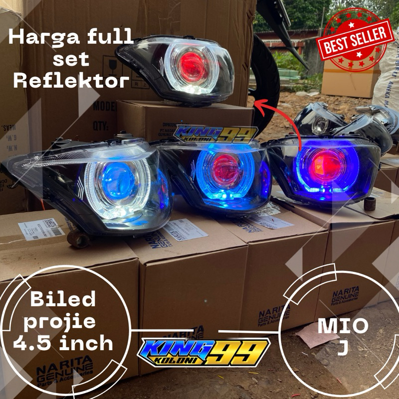Lampu biled mio j mio Gt 4.5 inch full set reflektor