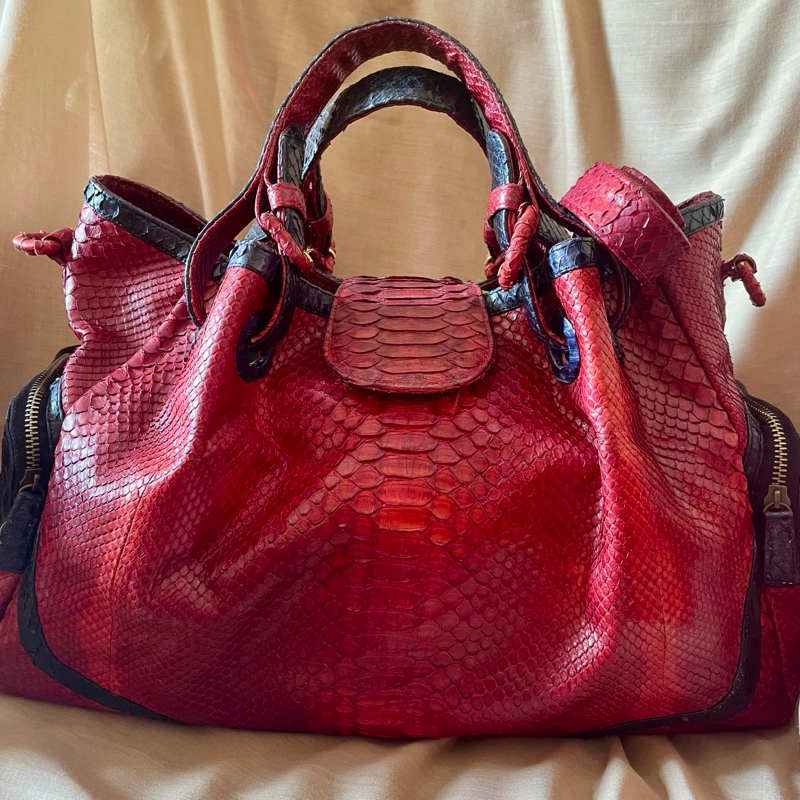 Tas Kulit Preloved Asli Kulit Ular