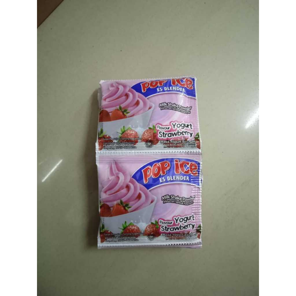 

POP ICE YOGHURT STRAWBERRY /10S DIJUAL PER RENTENG