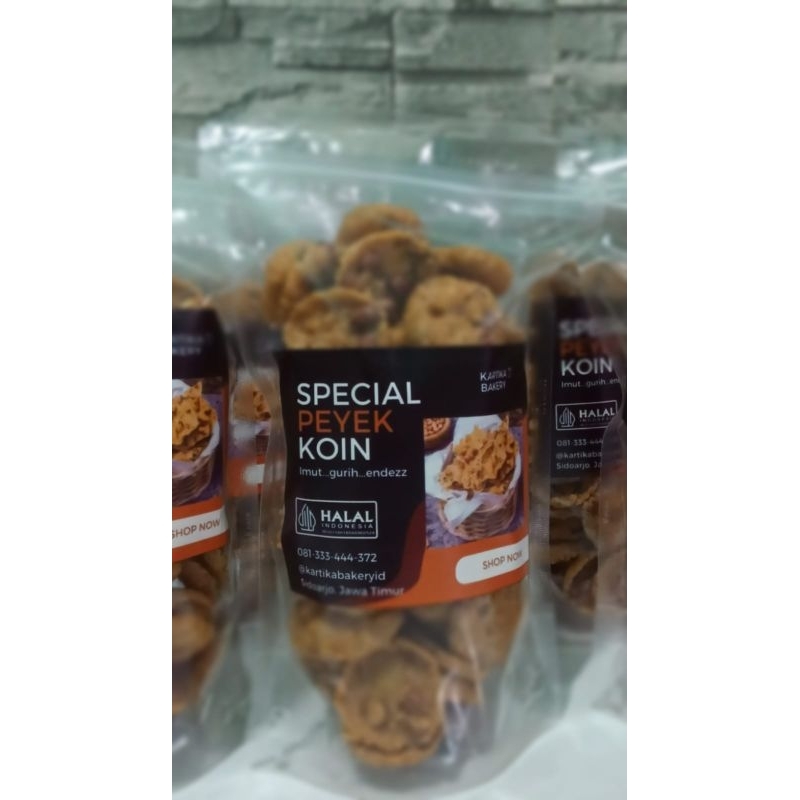 

Peyek koin 200gr gurih endezz
