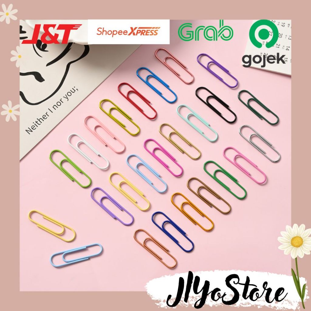 

Klip Kertas Jepitan Paper Clip Penjepit Perlengkapan Sekolah ATK Stationery Lucu Aesthetic Warna