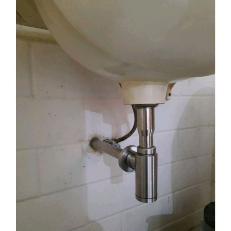 sifon wastafel stainless / sifon botol wastafel stainless stenlis
