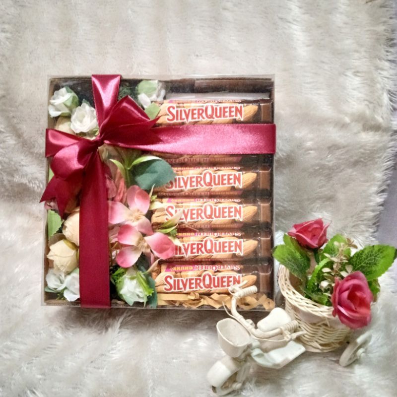 

NOB Hampers Coklat Silverqueen Flower Bloom Box kado ulang tahun valentine aniversary graduation