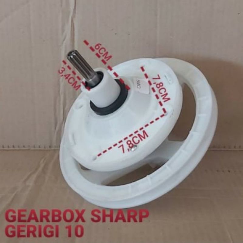 GEAR BOX MESIN CUCU SHARP GERIGI 10  10Z 30+5 TINGGI 185MM