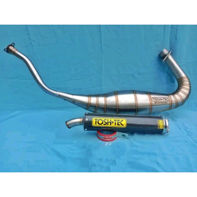 Knalpot NINJA R RR SS TOSTECH Exhaust 2 Tak 150 Carbon