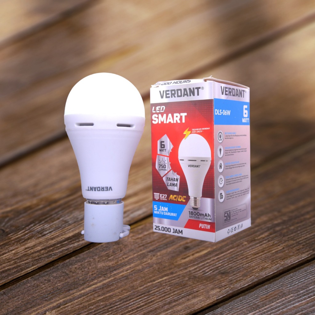 LED EMERGENCY VERDANT 6 WATT 8 WATT BERGARANSI