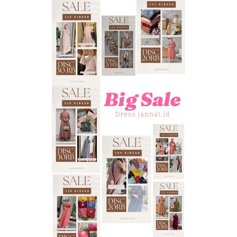 DISKON 40 RIBU UMNIA 4,AZKIA MIDI DRESS,QIARA DRESS,RAZAN DRESS,TALULA DRESS,