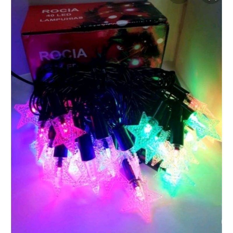 Lampu Natal Hias Led Bintang Gantung Tumbler RGB Rainbow Warna Warni