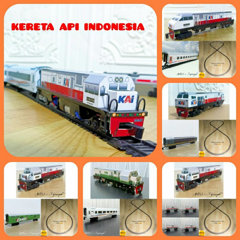 KERETA API INDONESIA | SET RANGKAIAN | LOKOMOTIF | GERBONG | REL