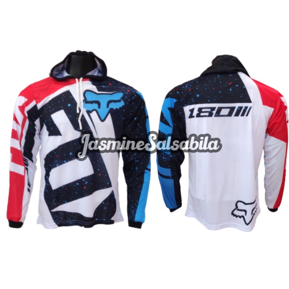 Lebih Ekonomis  Jersey Sepeda MTB Pria  Jersey Mancing Hoodie Lengan Panjang  Kaos Mancing Tudung  B