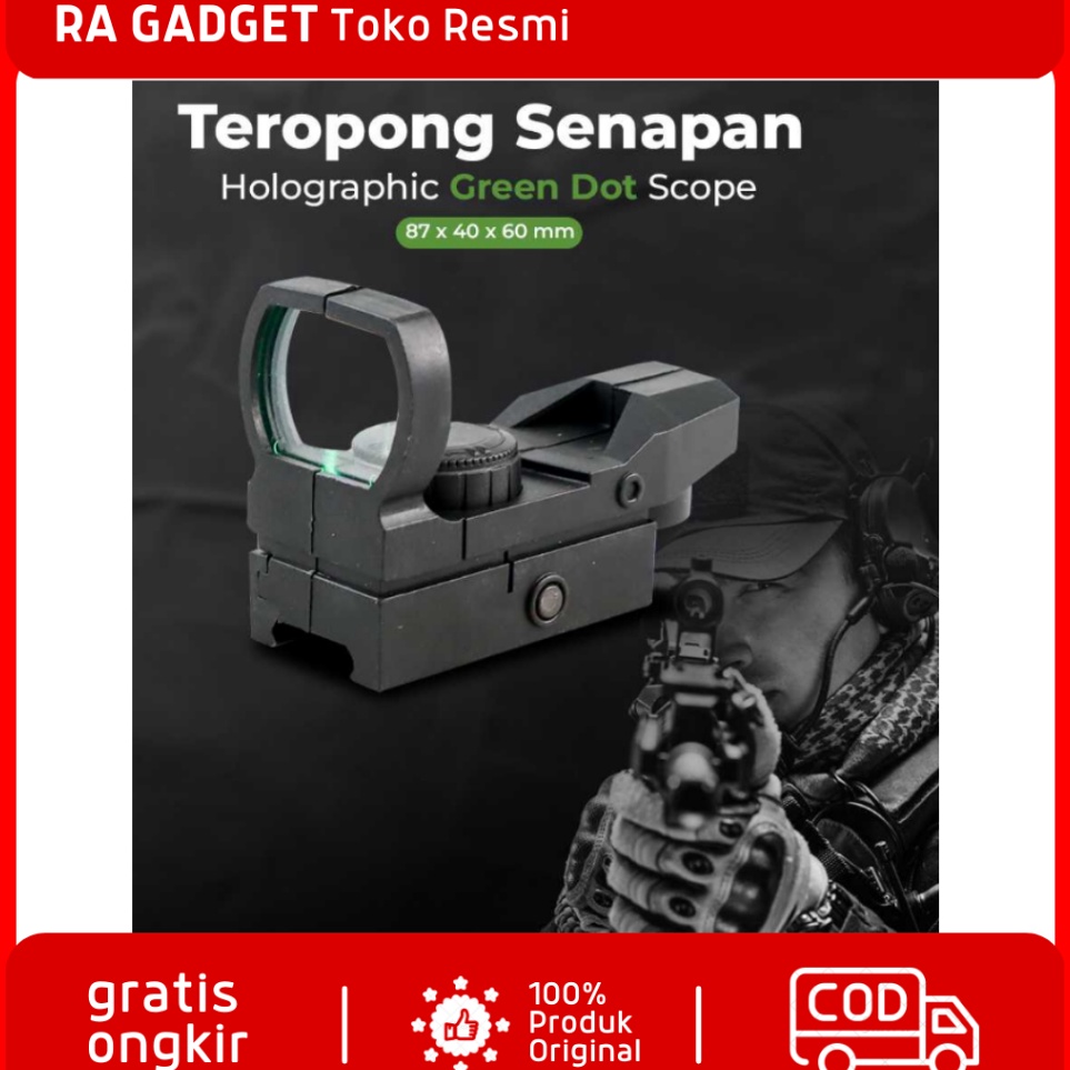 Super Deals  Kekeran Holographic Green Dot Scope 2mm Rail Mount  Kekeran Jarak jauh Senapanangin Kek