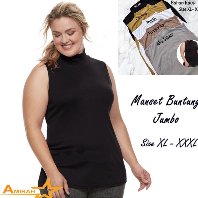 Trendy Manset Buntung Jumbo  Manset Kaos Buntung Wanita  Lekbong Jumbo  Hitam