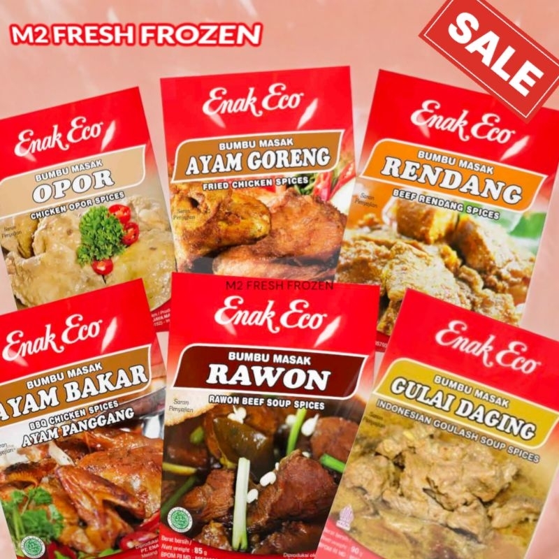 

Bumbu Masak Enak Eco 60 Gram | Rendang | Rawon | Gulai Daging | Ayam Goreng | Ayam Bakar | Opor