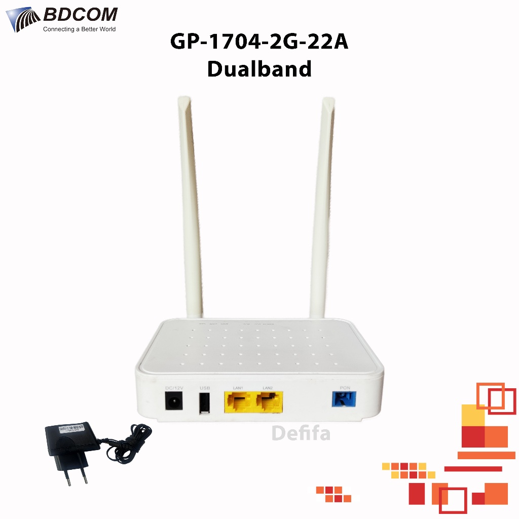 Modem FTTH Wireless Wifi Dualband Router BDCOM GP-1704-2G-22A ONT EPON ONU