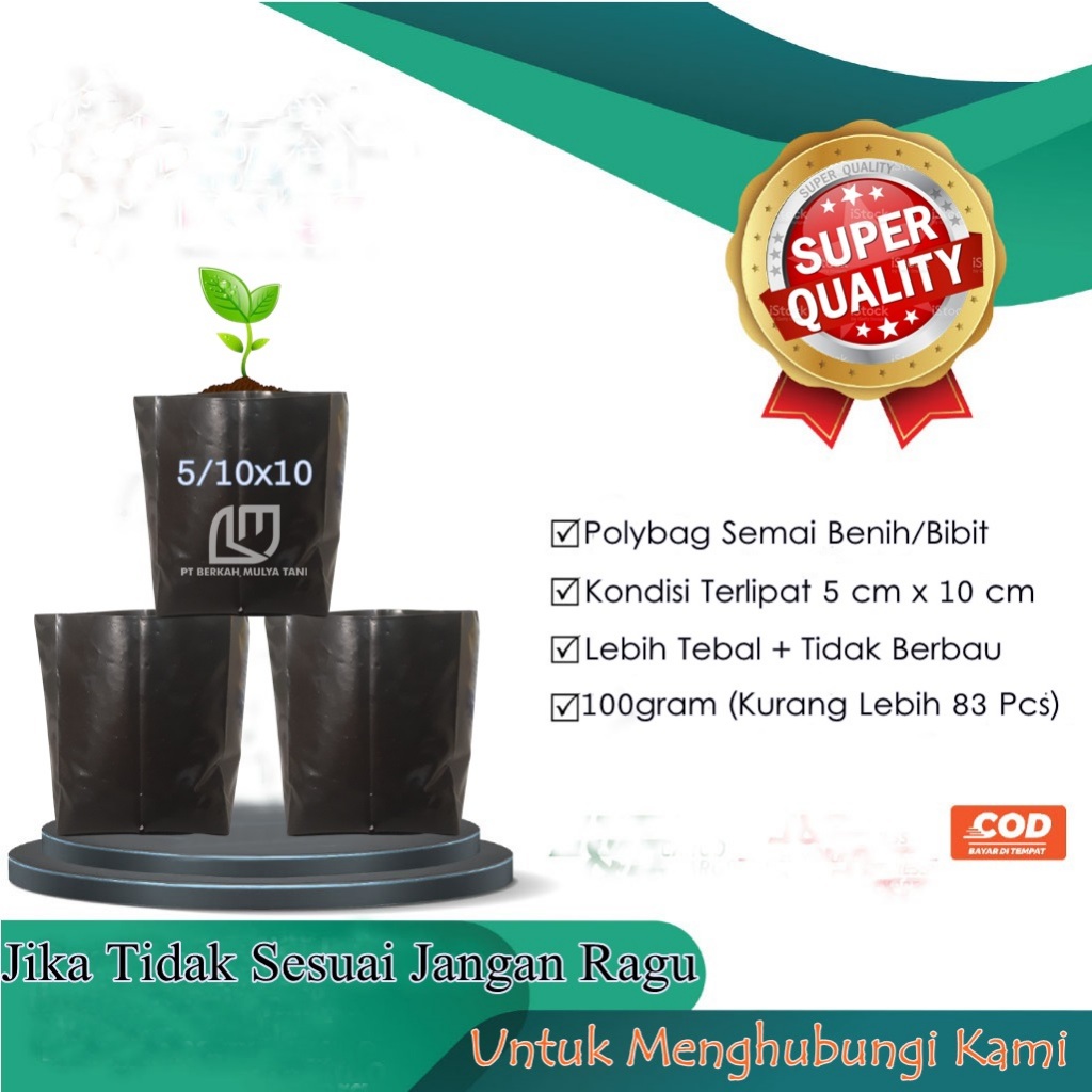 Polybag Semai Benih Bibit 10x10 Cabe Tomat Kecil DLL