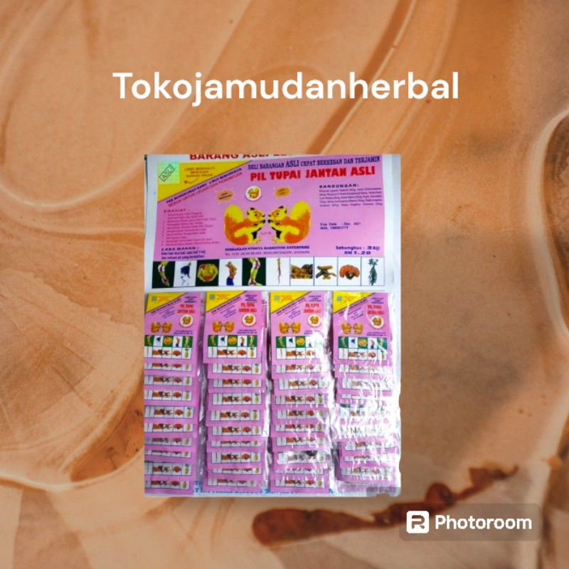 pil tupai jantan asli isi 40pcs