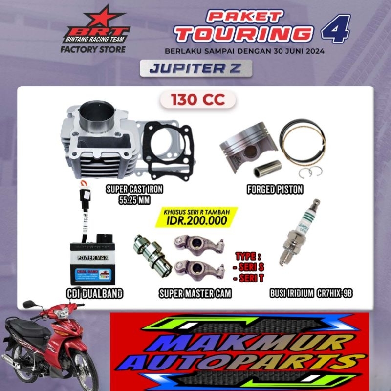 BRT PAKET TOURING 4 JUPITER Z BOREUP 130CC - BINTANG RACING TEAM BRT