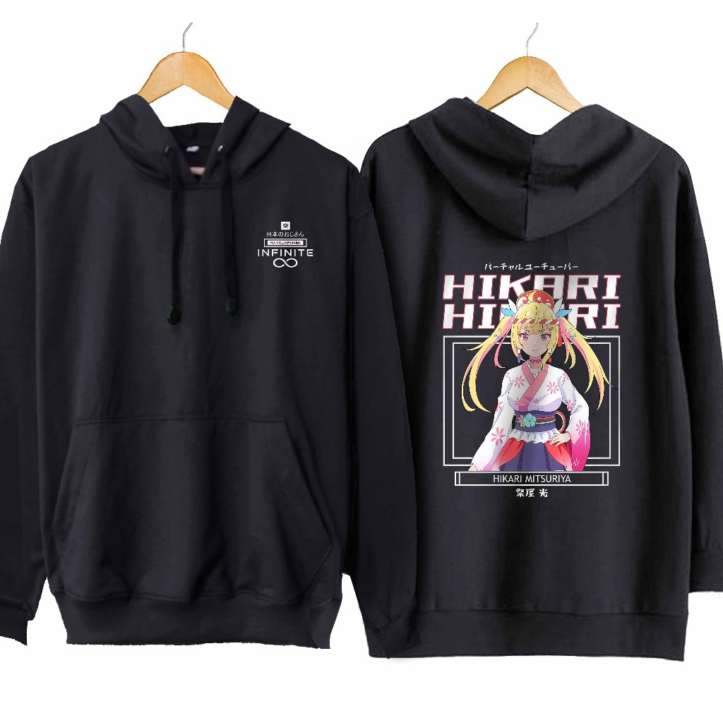 Jaket hoodie jumper infinite vtuber HIKARI MITSURIYA - VTUBER LEGEND material cotton fleece