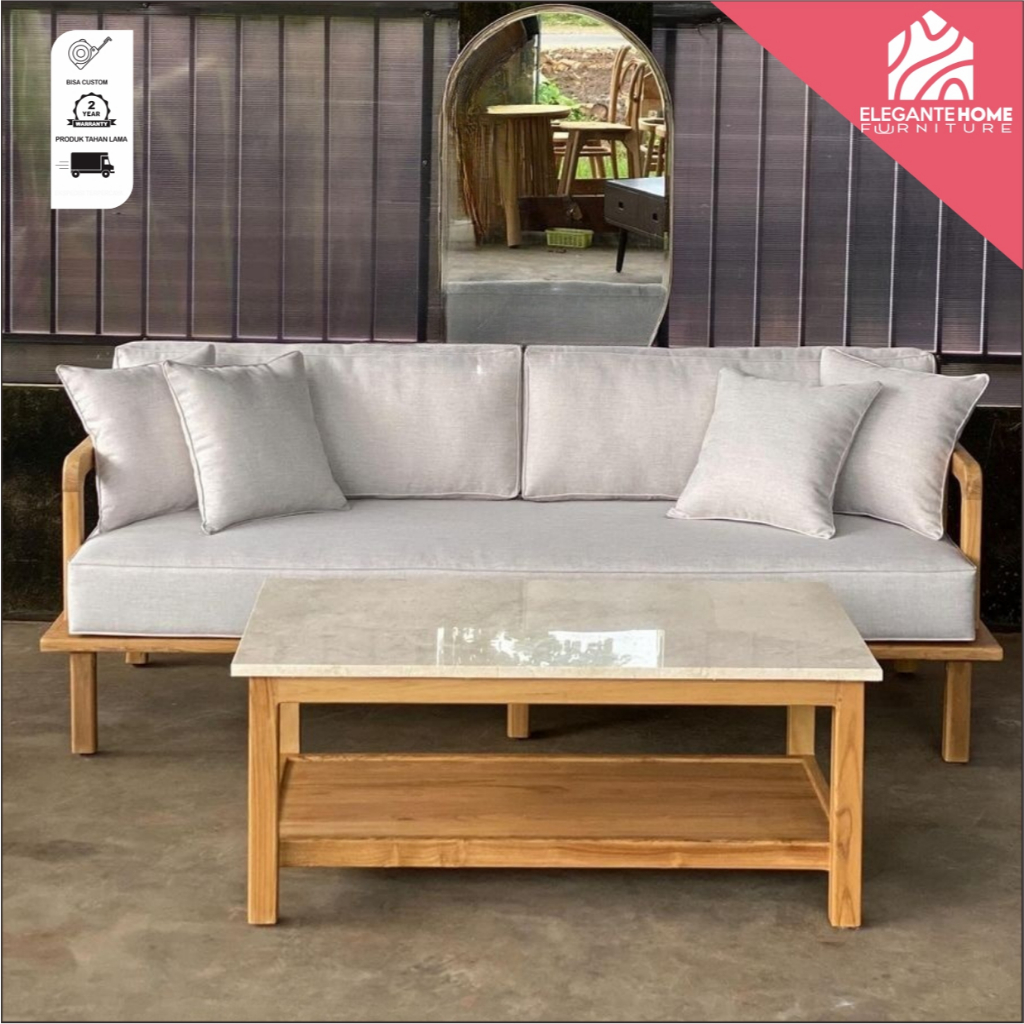 kursi sofa meja marmer minimalis