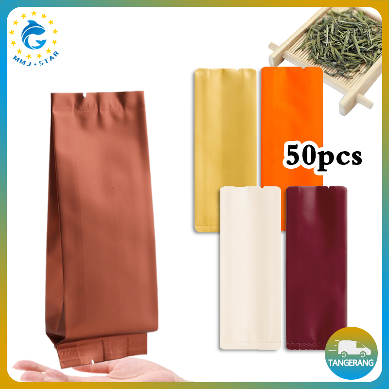 Kantong Kemasan Gusset Teh 50PCS/Alufoil Bag Kopi Bubuk/Tea Bag Packaging