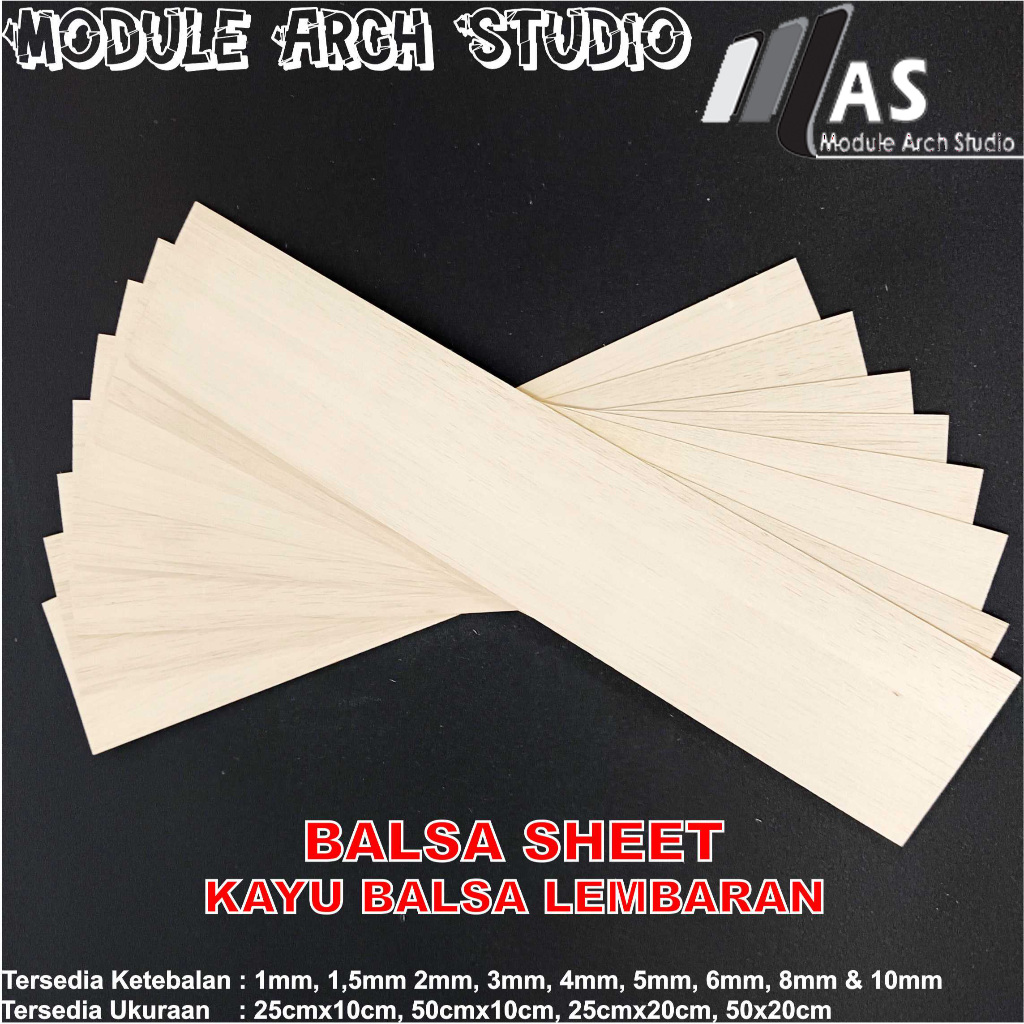 Balsa Sheet 2mm - Kayu Balsa Lembaran 2mm
