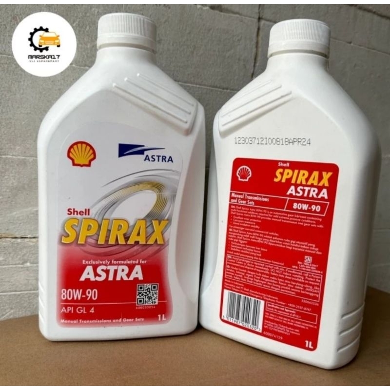 Shell Spirax Astra Oli Transmisi manual dan Gardan 80W-90 API GL 4 Original