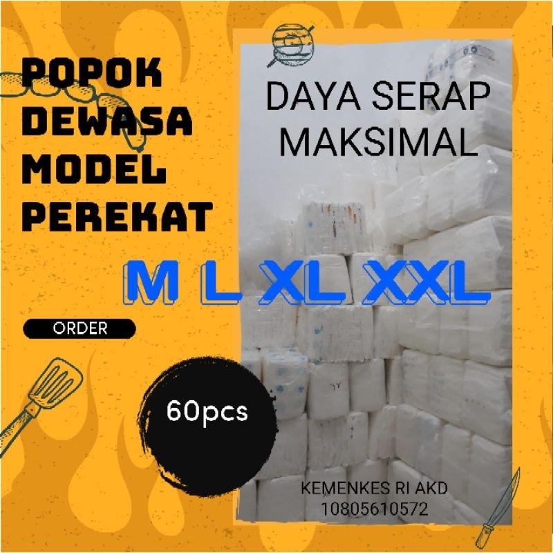 POPOK PEREKAT DEWASA UKURAN XXL ISI 60PCS