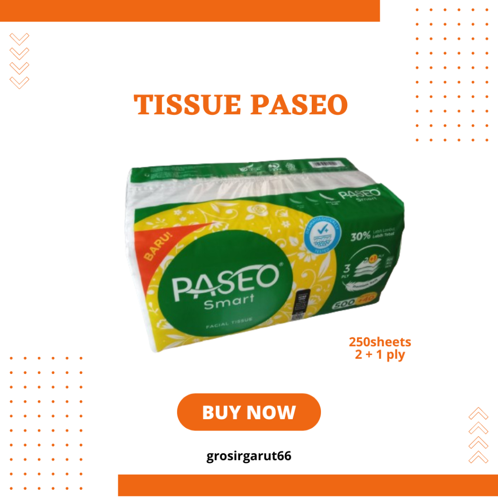 Tissue Paseo/ Tissue Paseo 250sheets 2+1ply / Tissue bantal Paseo