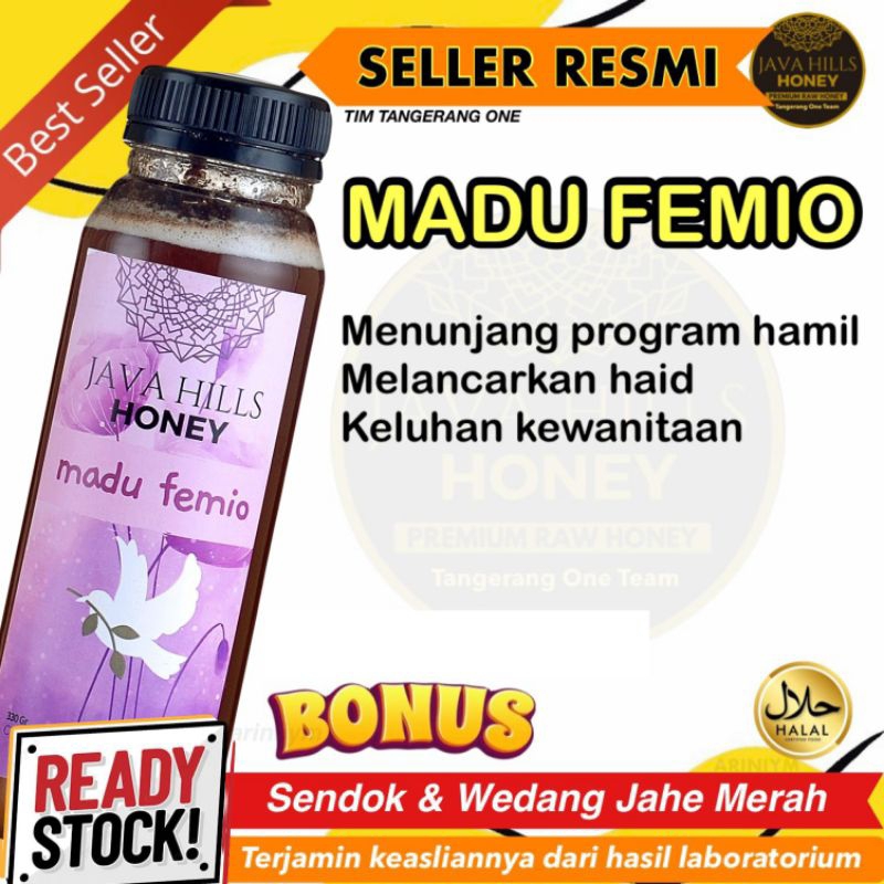

java hills madu Femio 320gr untuk keluhan program hamil, melancarkan haid, keluhan kista, miom