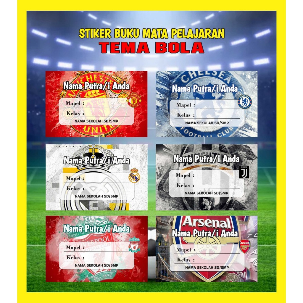 

Stiker mapel custom nama/foto