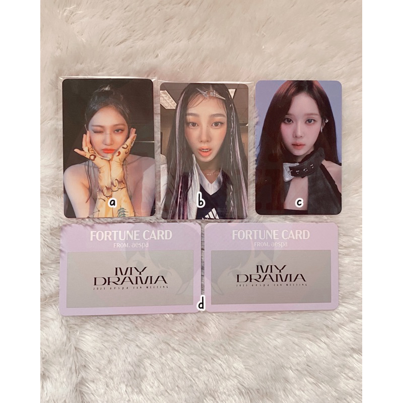 ready stock aespa photocard pc poca giselle winter ningning girls my drama pob fortune card my drama