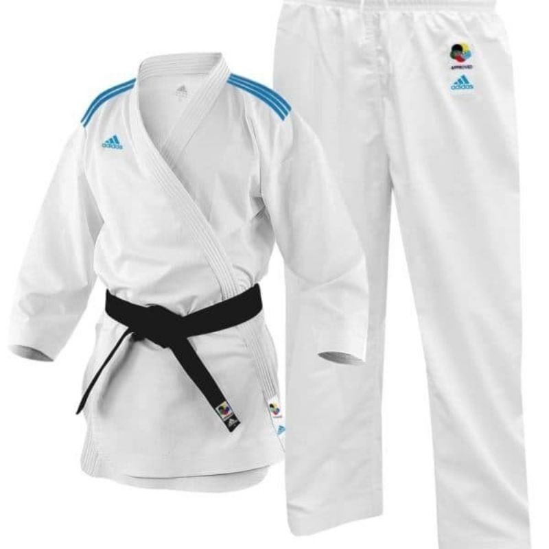 BAJU KARATE KUMITE ADIDAS ADIZERO STRIPE BIRU ORIGINAL WKF APPROVE