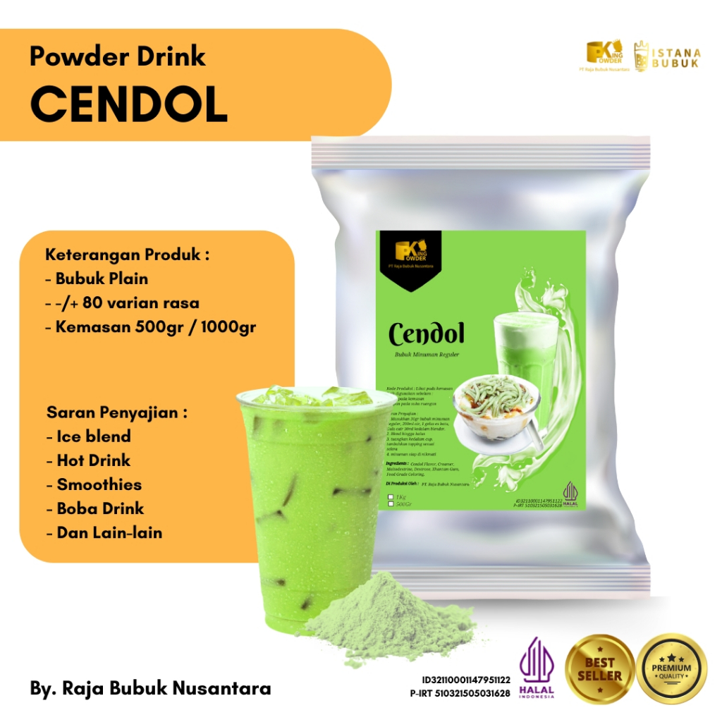 

Bubuk Minuman Plain Rasa Cendol Powder Drink Reguler Cendol Bubuk Rasa Cendol