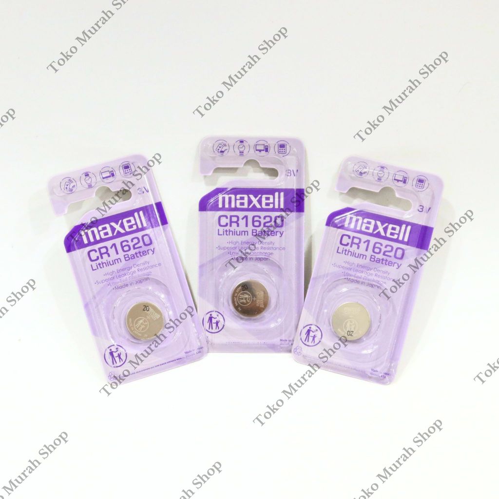 Baterai Kancing Made in Japan Maxell CR-1620 Lithium Maxell Cr1620