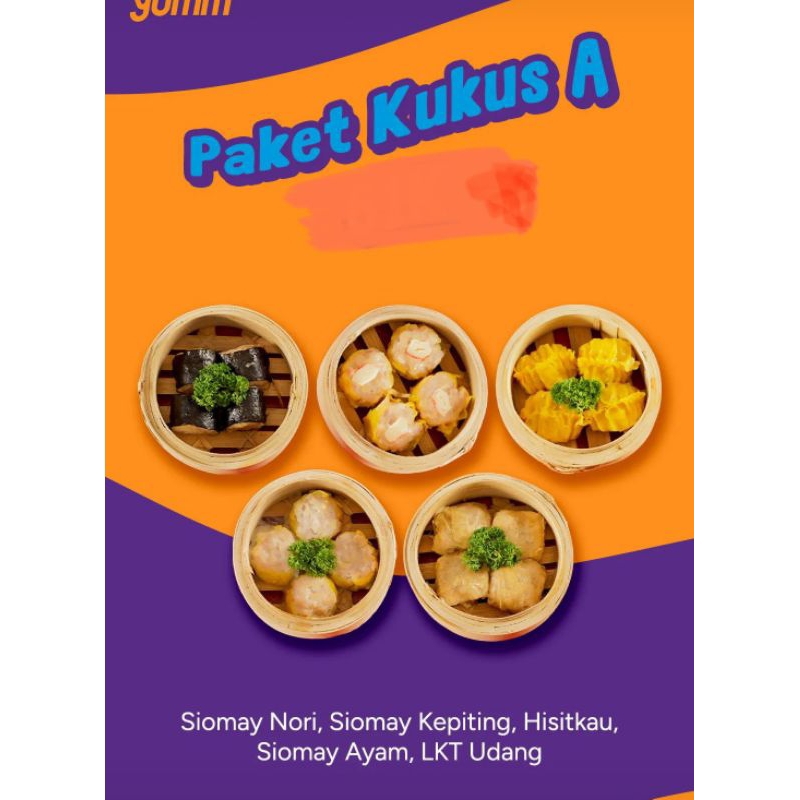 

Dimsum paket A ( isi 30 pcs Ukuran medium )