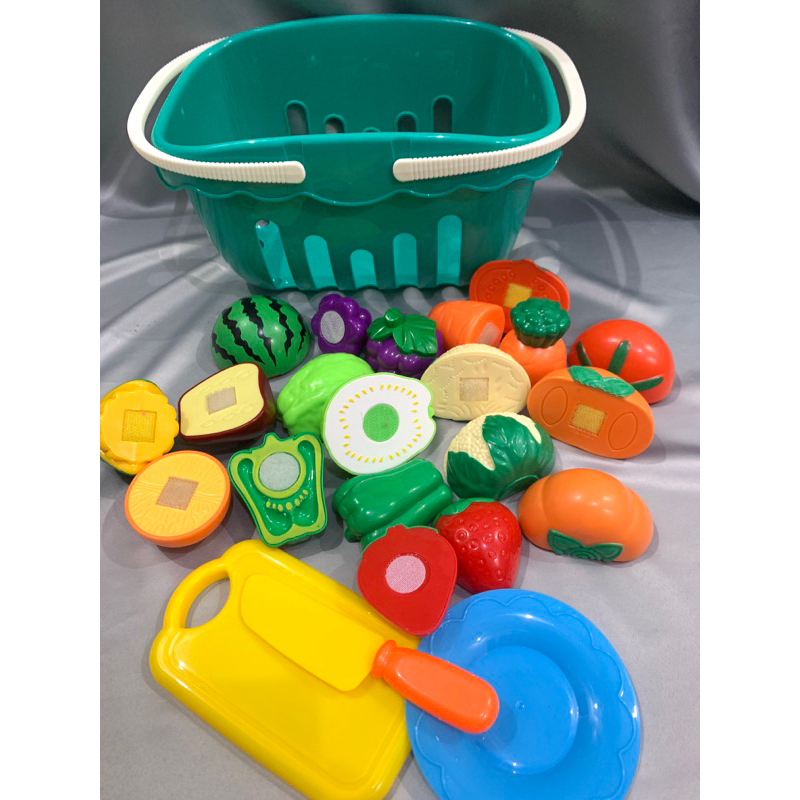 Preloved Paketan Buah Potong ELC dengan Keranjang