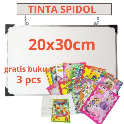 

Papan Tulis Kecil 20x30 CM Free 3 Pcs Buku Gambar Mewarnai